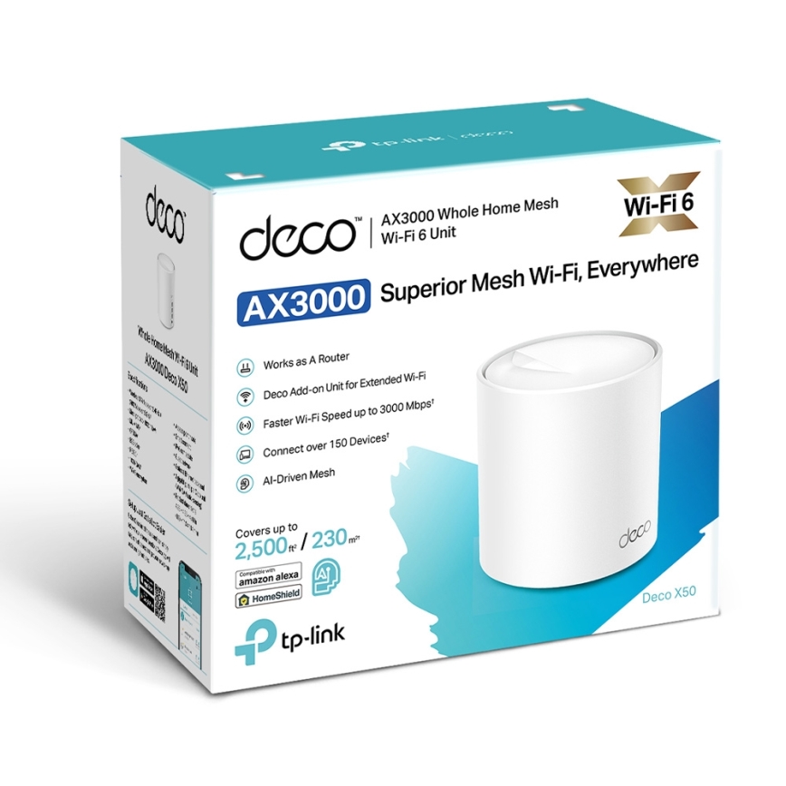 TP-Link - Système Wi‑Fi 6 maillé pour toute la maison Deco X50