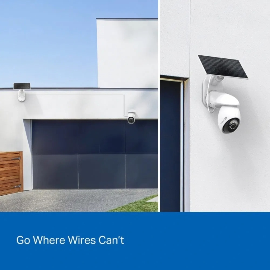 TP-Link - Zonnecamera voor buiten met sensor, IP65, Wi-Fi