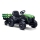 Tracteur électrique avec remorque 2x30W/7000 mAh noir/vert + télécommande