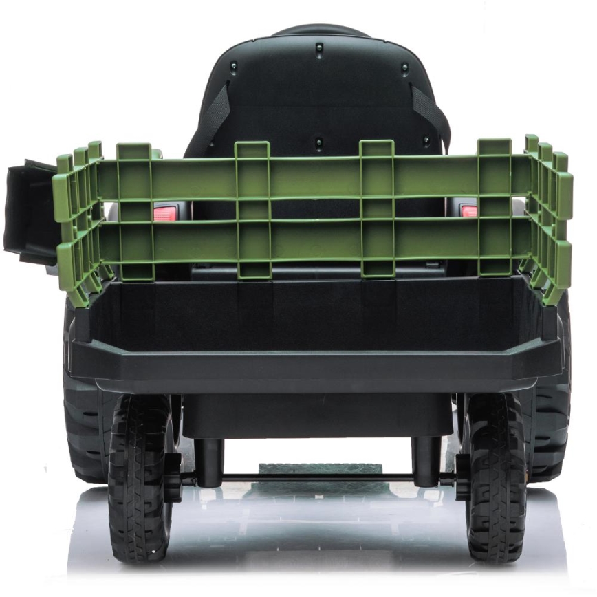 Tracteur électrique avec remorque 2x30W/7000 mAh noir/vert + télécommande