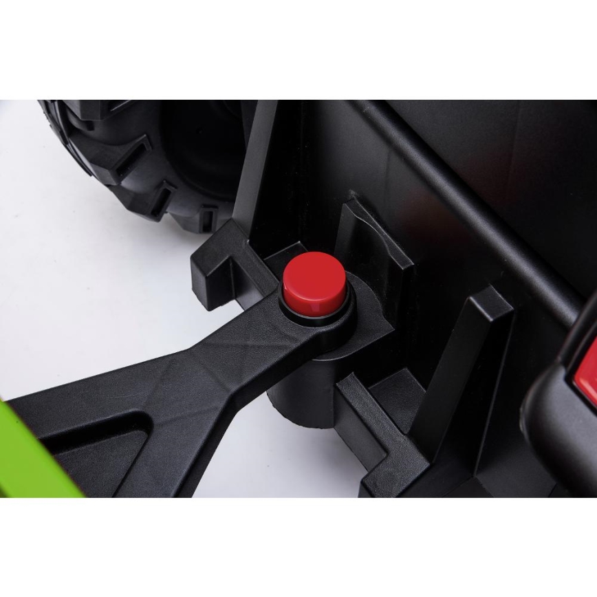 Tracteur électrique avec remorque 2x30W/7000 mAh noir/vert + télécommande