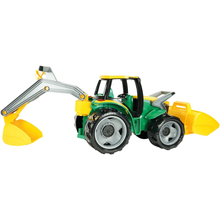 Tractor met schepbak 65 cm groen/geel