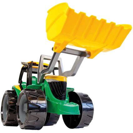 Tractor met voorlader, 65 cm, groen/geel
