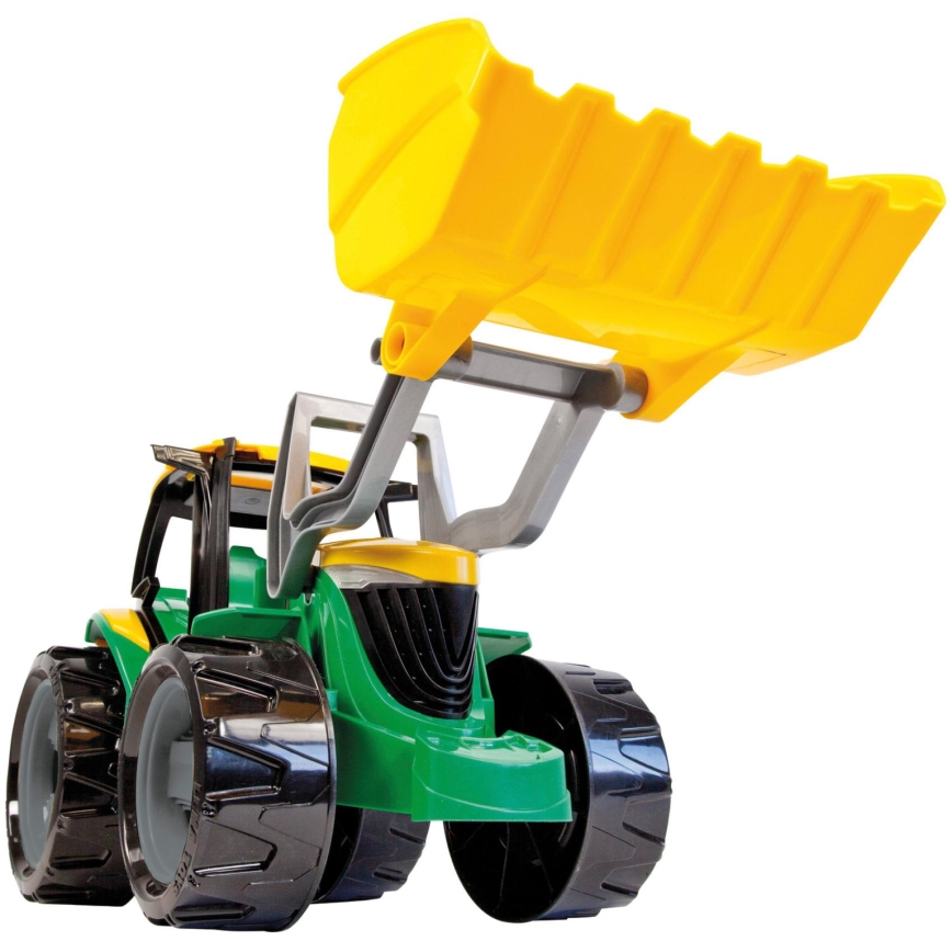 Tractor met voorlader, 65 cm, groen/geel