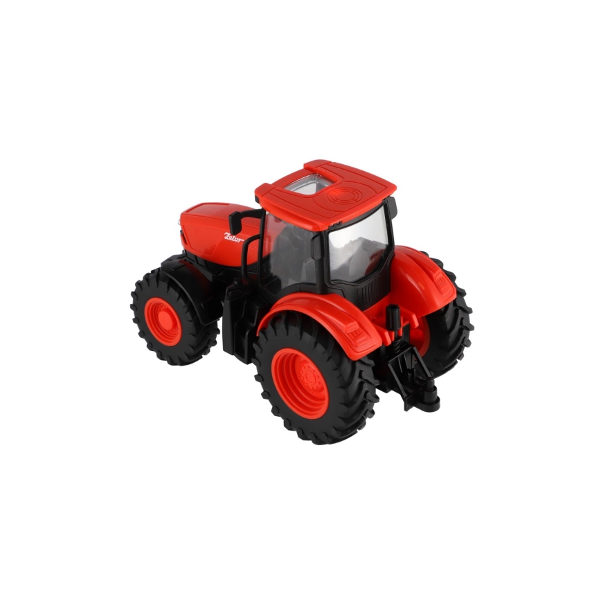 Tractor Zetor met aanhanger, 2xAA + afstandsbediening