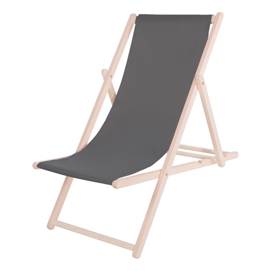 Transat de jardin anthracite/hêtre