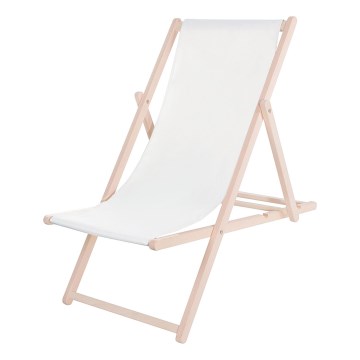 Transat de jardin blanc/hêtre