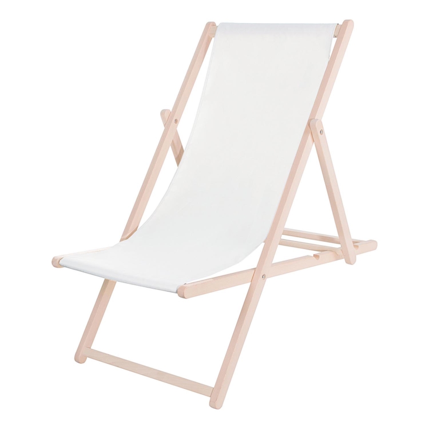 Transat de jardin blanc/hêtre