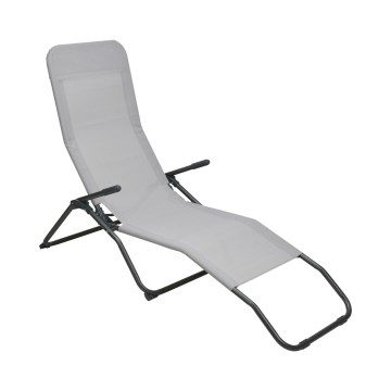 Transat de jardin FIKA 60 x 140 cm gris