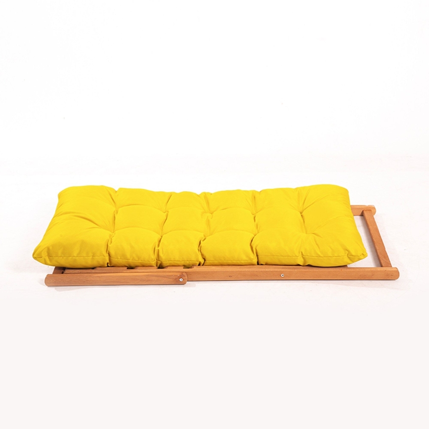Transat de jardin jaune/hêtre