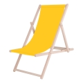Transat de jardin jaune/hêtre