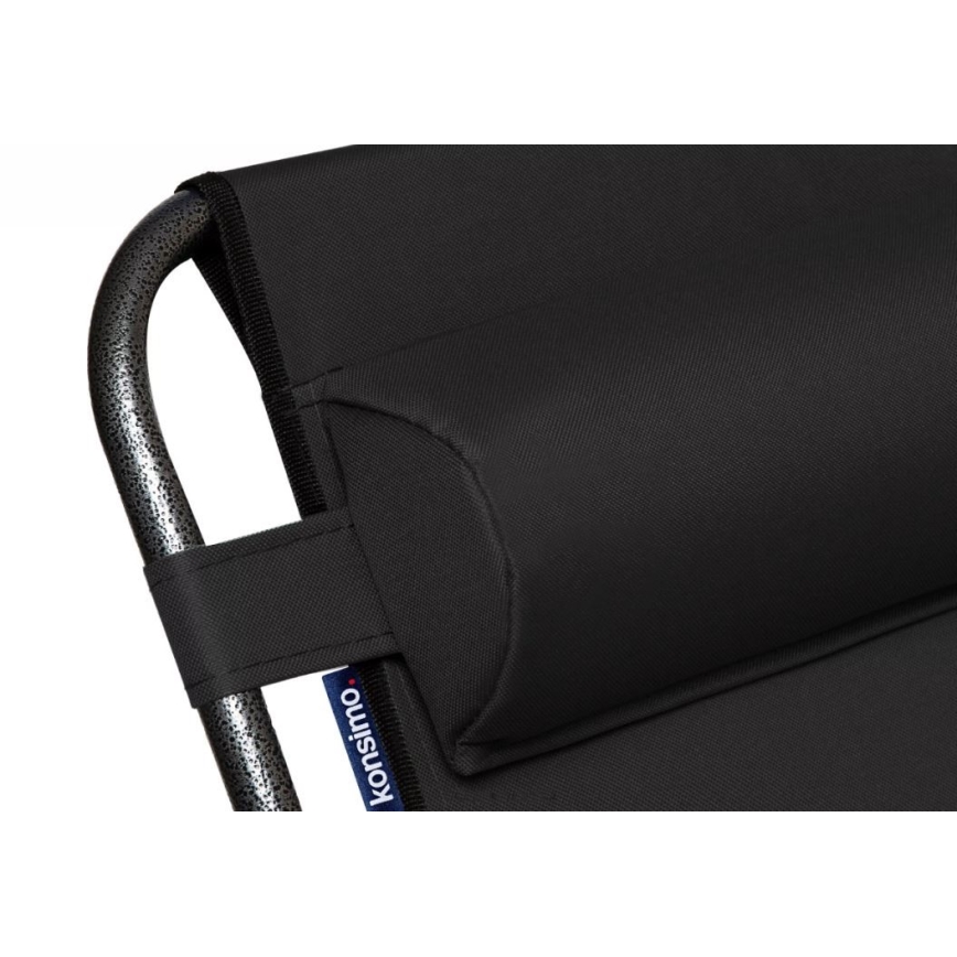 Transat de jardin pliable GRACILIS noir