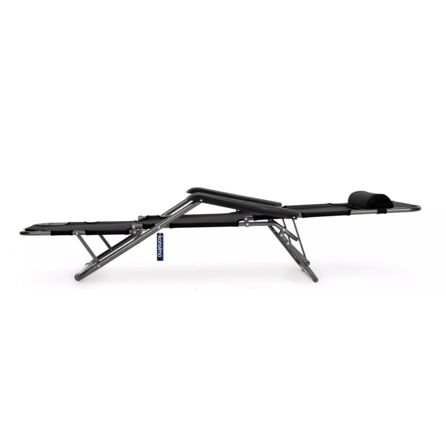 Transat de jardin pliable GRACILIS noir