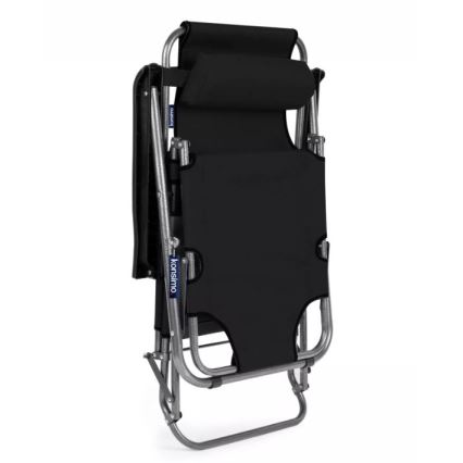 Transat de jardin pliable GRACILIS noir