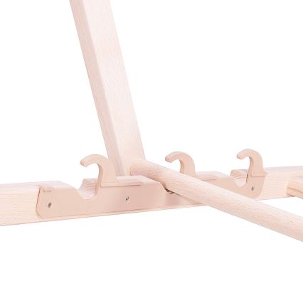 Transat de jardin rouge/hêtre