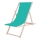 Transat de jardin turquoise/fagus