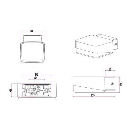 Trio - Applique murale LED extérieure JUBA LED/10W/230V IP65