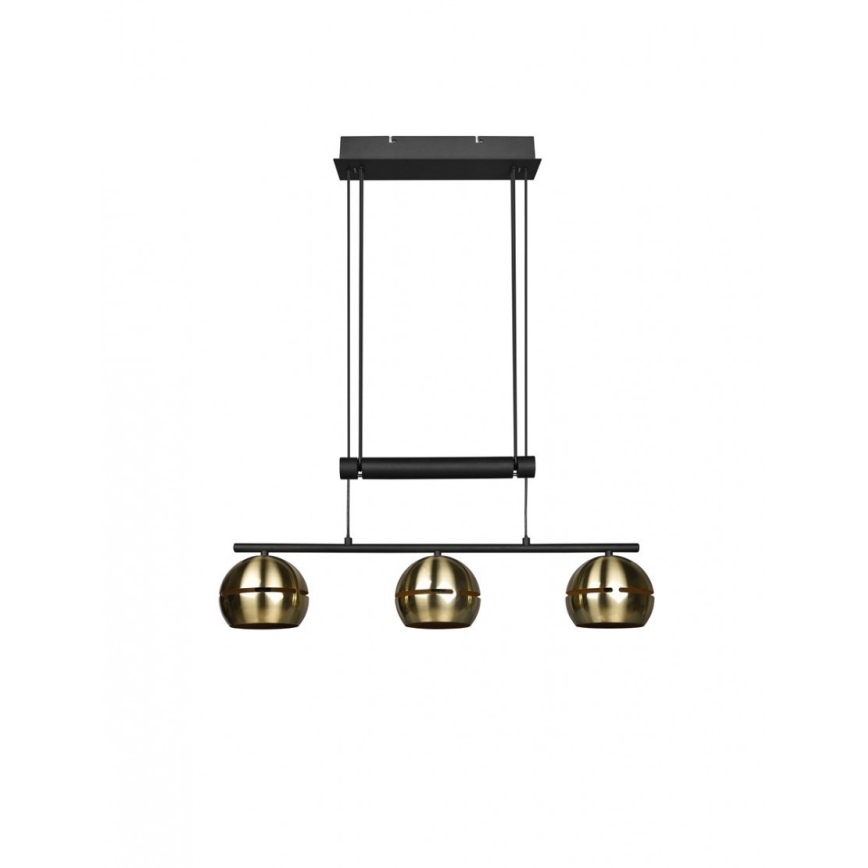 Trio - Hanglamp aan een koord FLETCHER 3xE14/40W/230V messing