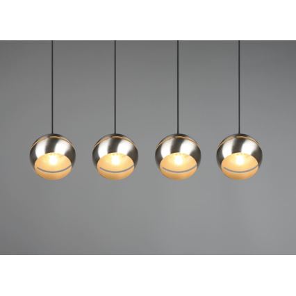 Trio - Hanglamp aan een koord FLETCHER 4xE14/40W/230V mat chroom