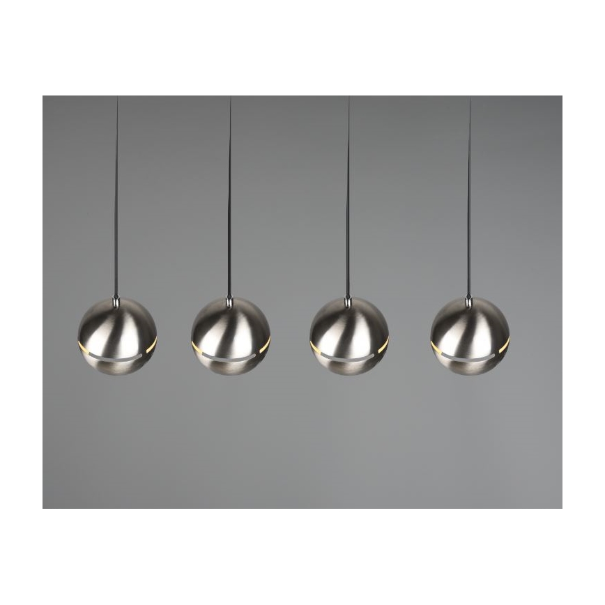 Trio - Hanglamp aan een koord FLETCHER 4xE14/40W/230V mat chroom