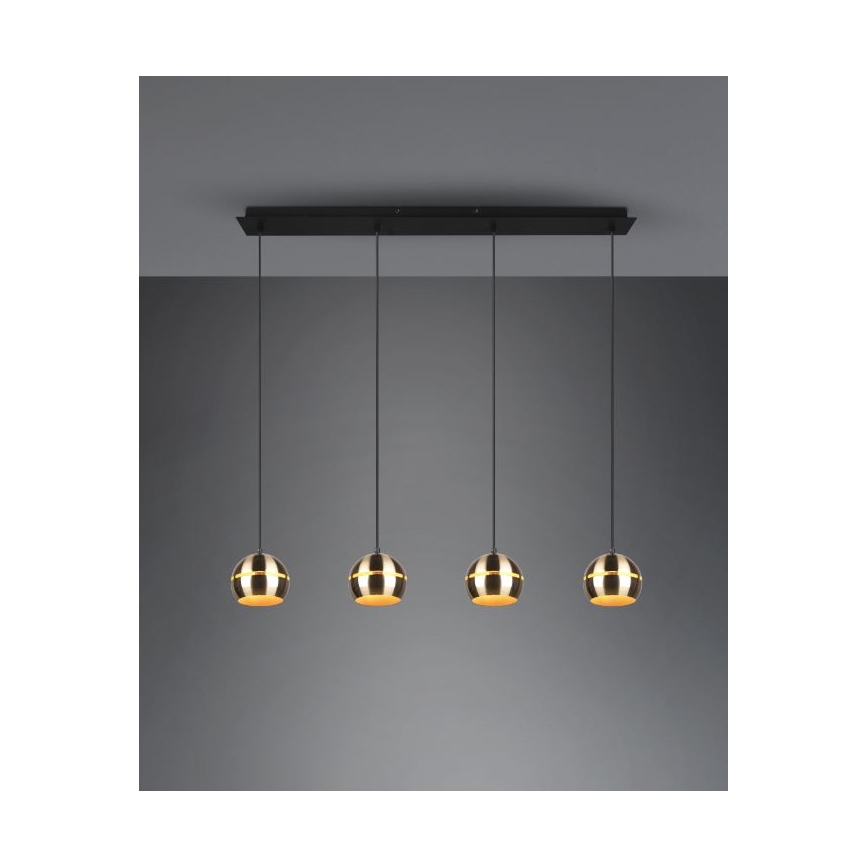 Trio - Hanglamp aan een koord FLETCHER 4xE14/40W/230V messing