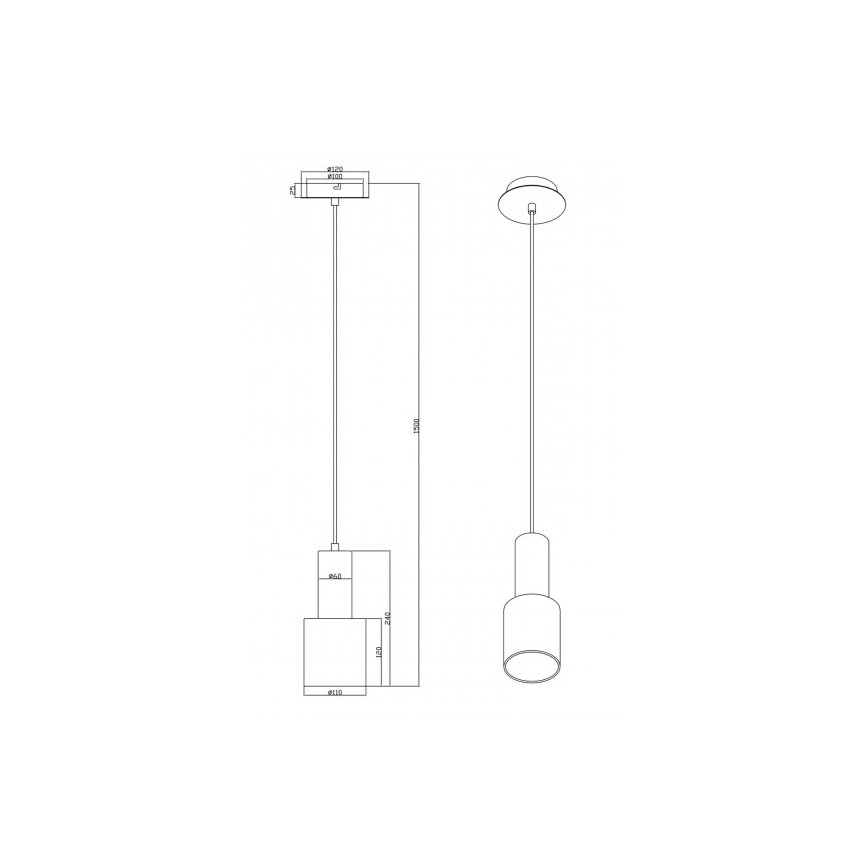 Trio - Hanglamp aan een koord WAILER 1xGU10/5W/230V beige