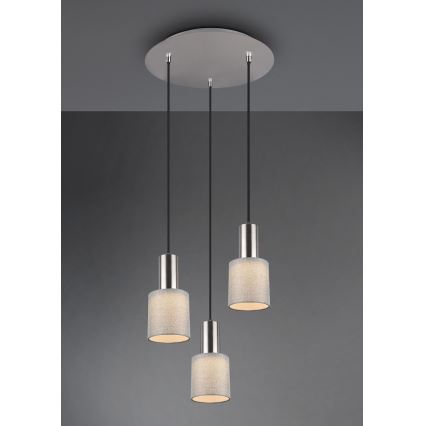 Trio - Hanglamp aan een koord WAILER 3xGU10/5W/230V grijs