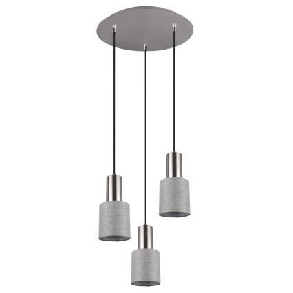 Trio - Hanglamp aan een koord WAILER 3xGU10/5W/230V grijs