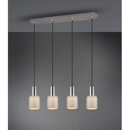 Trio - Hanglamp aan een koord WAILER 4xGU10/5W/230V grijs