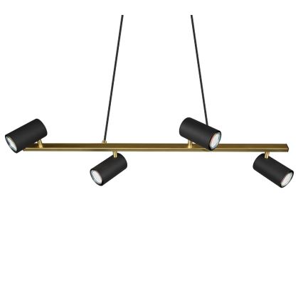 Trio - Hanglamp aan kabel MARLEY 4xGU10/35W/230V zwart/goud