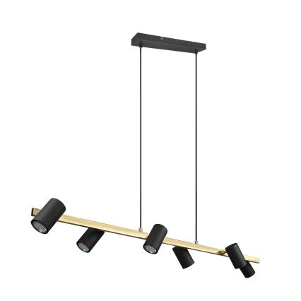 Trio - Hanglamp aan kabel MARLEY 6xGU10/35W/230V zwart/goud