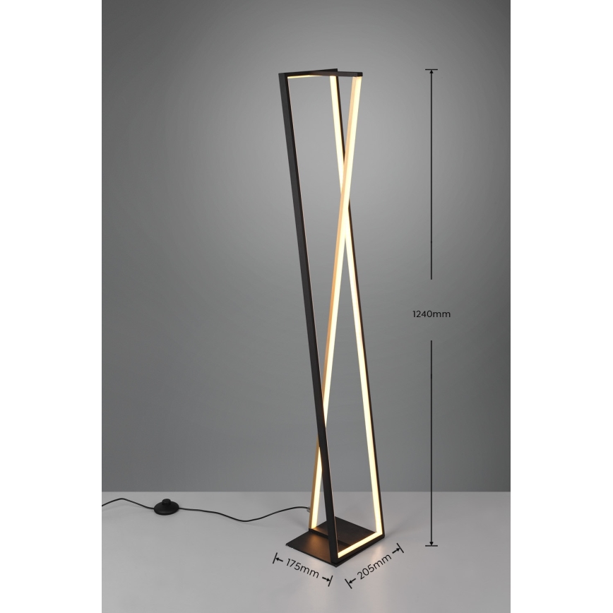 Trio - Lampadaire LED dimmable EDGE LED/26W/230V 2300/3000/4000K noir/doré