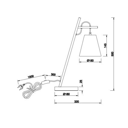 Trio - Lampe de table ANDREUS 1xE14/40W/230V