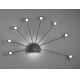 Trio - LED Dimbare wandlamp PEACOCK 9xLED/2,6W/230V zwart