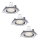 TRIO - LOT 3x Spot à intensité variable LED encastrable 1xGU10/5,5W/230V