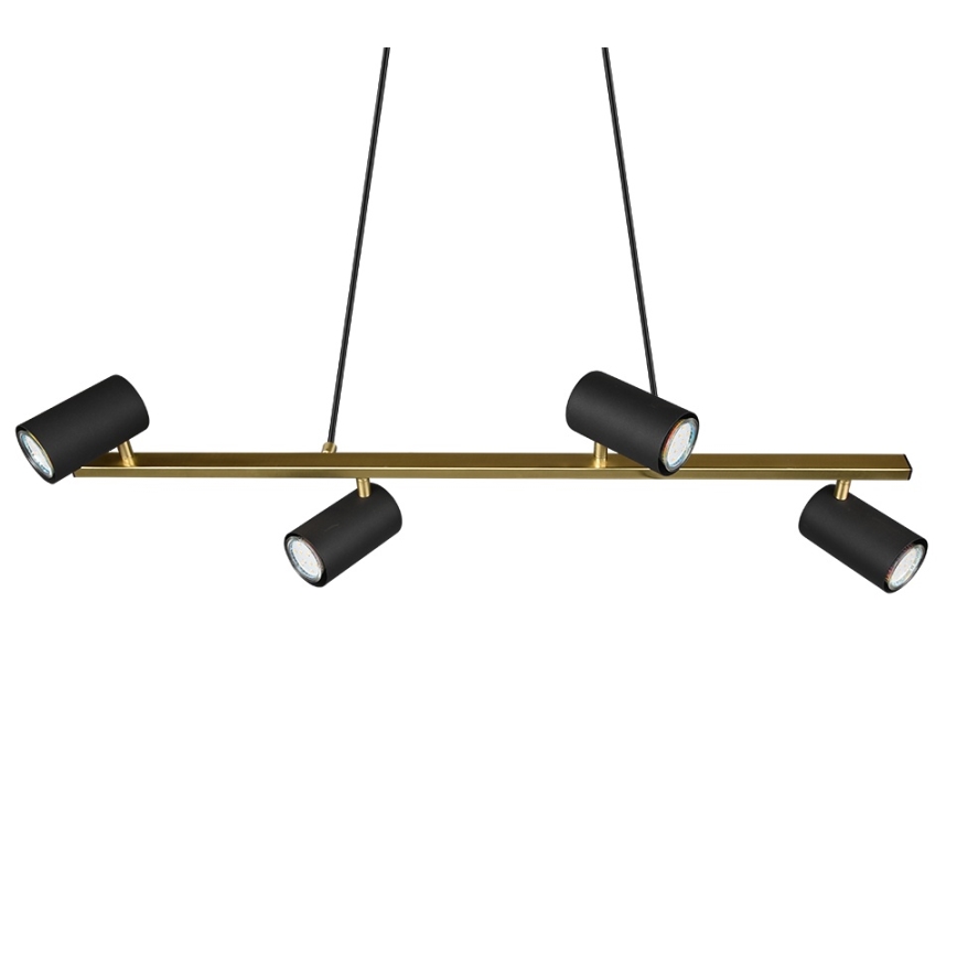 Trio - Suspension sur câble MARLEY 4xGU10/35W/230V noir/doré