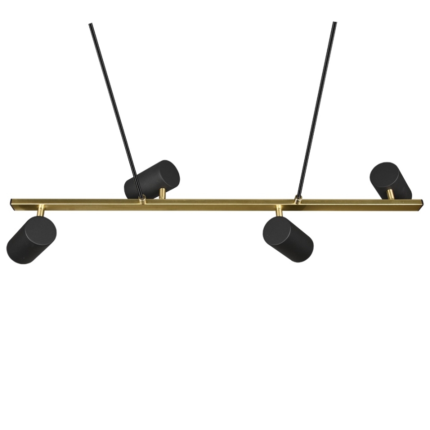 Trio - Suspension sur câble MARLEY 4xGU10/35W/230V noir/doré