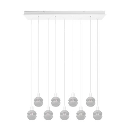 Trio - Suspension sur câble MELA 9xE14/25W/230V blanche