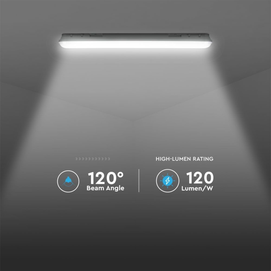 Tube fluorescent industriel avec module d'urgence EMERGENCY LED/36W/230V 6500K 120cm IP65