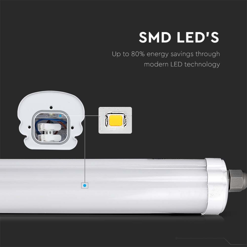 Tube fluorescent industriel G-SERIES LED/18W/230V 6500K IP65 60 cm