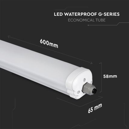 Tube fluorescent industriel G-SERIES LED/18W/230V 6500K IP65 60 cm