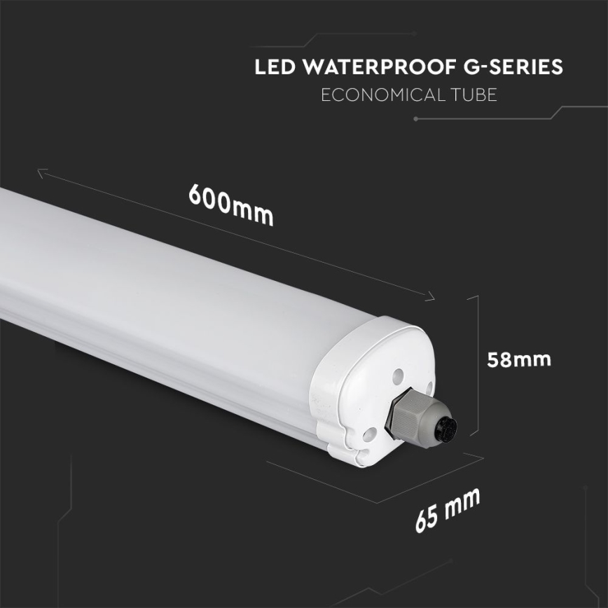 Tube fluorescent industriel G-SERIES LED/18W/230V 6500K IP65 60 cm