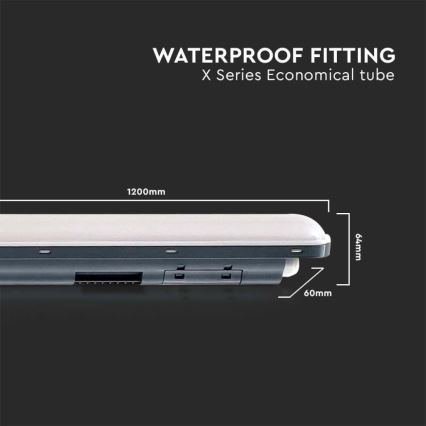 Tube fluorescent industriel LED X-SERIES LED/36W/230V 6500K IP65 120 cm