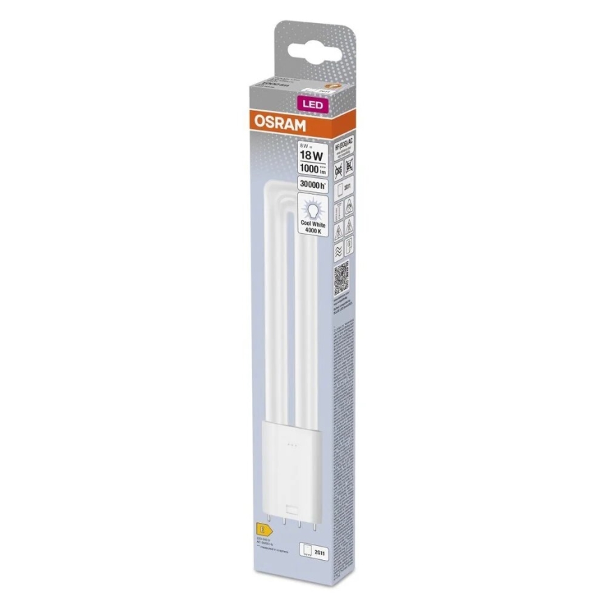Tube fluorescent LED 2G11/8W/230V 4000K - Osram