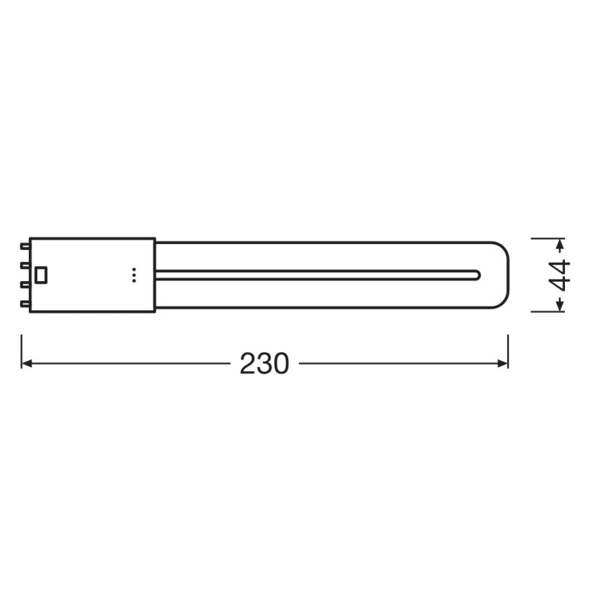Tube fluorescent LED 2G11/8W/230V 4000K - Osram