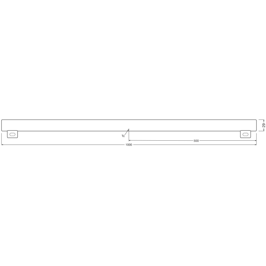 Tube fluorescent LED à intensité variable S14s/9,9W/230V 2700K 100 cm CRI 90 - Osram