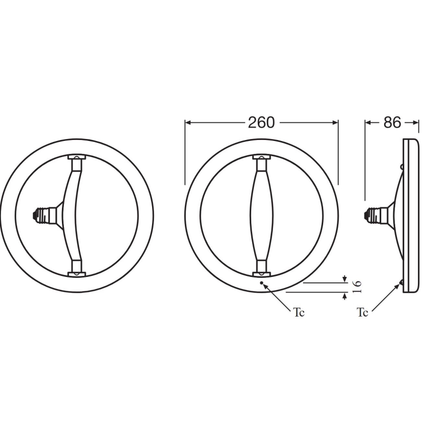 Tube fluorescent LED E27/14,5W/230V 2700K - Osram