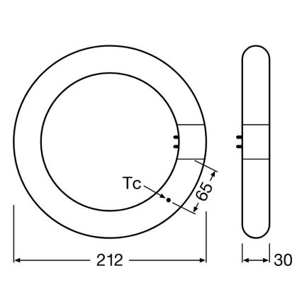 Tube fluorescent LED SUBSTITUBE G10q/12W/230V 6500K d. 21,2 cm - Osram