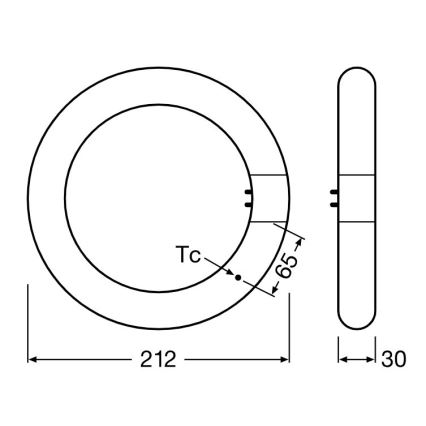Tube fluorescent LED SUBSTITUBE T9 G10q/12W/230V 4000K d. 21,2 cm - Osram