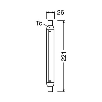 Tube LED fluorescent LINE S15s/4W/230V 2700K - Osram
